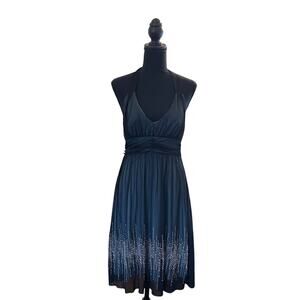 City Triangles Vintage Y2K Women’s Black Mini Halter Size M Dress Jeweled